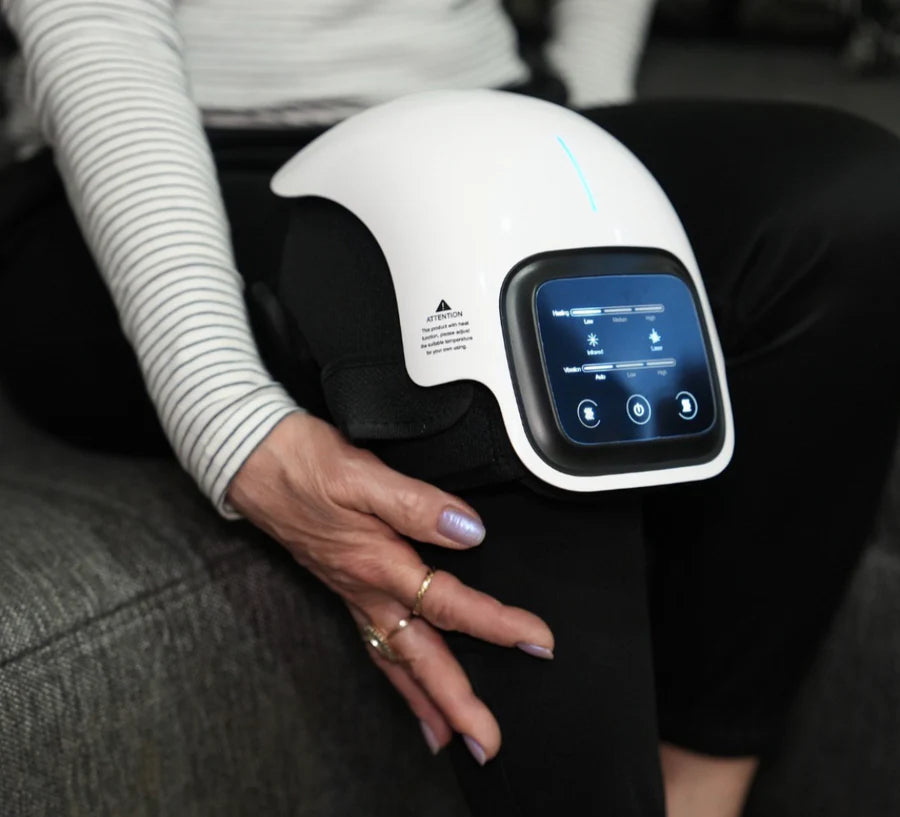 Kniemassage met Vibratie, Warmte en Rood Licht
